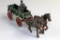 VINTAGE HORSE DRAWN WAGON WITH DRIVER