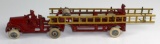 VINTAGE ARCADE CAST IRON LADDER FIRE TRUCK - CIRCA 1930s