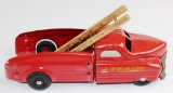 VINTAGE BUDDY L FIRE HOSE & WATER PUMPER TRUCK & LADDERS