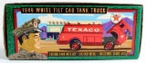 NEW, IN THE BOX: TEXACO 1949 WHITE TILT CAB TANK TRUCK BANK