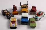 LOT OF 8 MATCHBOX VEHICLES - LAND ROVER, PIPE TRUCK, FIAT ABARTH