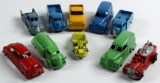 LOT OF 10 TOOTSIETOY DIECAST VEHICLES FORD TRUCK, 234, FIRE TRUCK & MORE