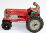 VINTAGE AUBURN RUBBER TRACTOR WITH DRIVER 7-1/2