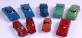 LOT OF 9 TOOTSIETOY CARS FORD CONVERTIBLE, FALCON, LARK AND MORE