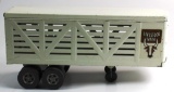 VINTAGE PRESSED STEEL ERTL LIVESTOCK VAN - TRAILER ONLY