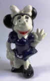 VINTAGE PORCELAIN MINNIE MOUSE STATUE WAVING