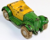 VINTAGE HUBLEY CAST IRON 2-TONE ROADSTER GREEN & YELLOW