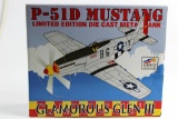 NEW, IN THE BOX: LIBERTY CLASSICS P-51D MUSTANG DIE CAST METAL BANK