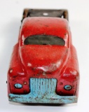 VINTAGE RED PRESSED STEEL TRUCK - NO BED