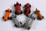 LOT OF 6 DIECAST RACERS BY TOOTSIETOY AND TIMPO TOYS