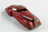 VINTAGE MARX PRESSED STEEL COUPE - CIRCA 1930s - RED BODY WITH SILVER METAL TRIM