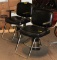 SALON CHAIRS WITH FOOT REST AND WEIGHTED BASE