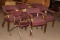 LOT OF 6 ROLLING BURGUNDY CHAIRS