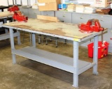WORK TABLE WITH 2 MOUNTED VISES - APPROX. 30