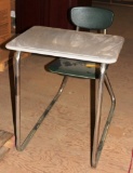 STUDENT DESK AND BLACK METAL DESK