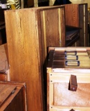 WOOD DESK & HUTCH / SHELF UNIT