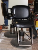 SALON CHAIRS WITH FOOT REST AND WEIGHTED BASE