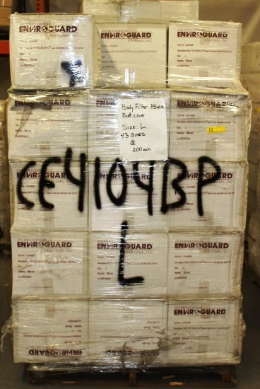 PALLET OF 43 BOXES INTERNATIONAL ENVIROGUARD BOOT COVERS