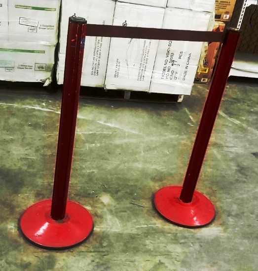LOT OF 2 BELTRAC CROWD CONTROL STANCHIONS