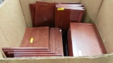 LOT OF APPROX. 80 CHERRY WOOD COLOR CABINET DOORS