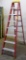 LOUISVILLE 8FT RED FIBERGLASS LADDER