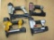 LOT OF 3 PORTER CABLE & 1 BOSTITCH PNEUMATIC BRAD NAILERS