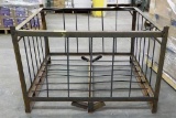 2 METAL GAYLORD / FORKLIFT CAGES