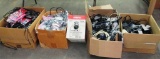 4 BOXES OF CABLE & 1 BOX OF POWER ADAPTERS