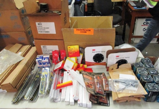 LOT OF TOOLS, BLADES, BITS & DEGREASER