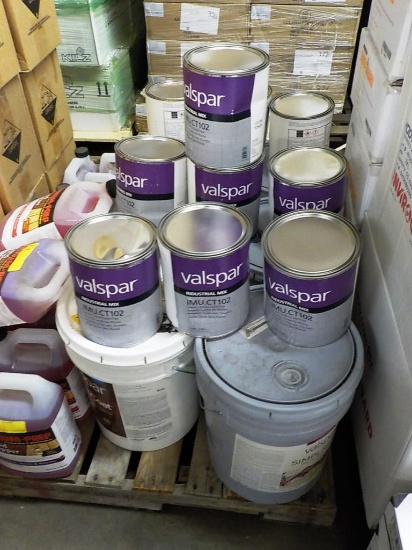 LOT OF VALSPAR PAINT - 6 x 5 GALLON BUCKETS AND 10 x 1 GALLON CAN