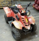 USED TAOTAO MODEL ATA 111-0 ATV - RED SPIDER WEBBED PATTERN - NO BATTERY