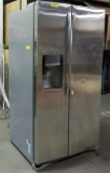 USED SAMSUNG STAINLESS STEEL REFRIGERATOR FOR PARTS OR REPAIR