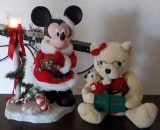 DANCING CHRISTMAS MICKEY AND TEDDY BEAR