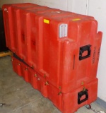 LARGE RED ROLLING FOAM LINED EQUIPMENT CASE