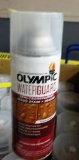 32 BOXES OF 6 CANS EACH OLYMPIC WOOD STAIN AND SEALER