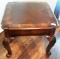 SQUARE HEAVY WOOD SIDE TABLE