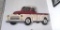 CARVED WOOD WALL ART - CHEVY PICKUP IN MAROON AND WHITE