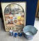 LOT OF MILLER LITE WALL SIGN, BUCKET & COLLECTIBLES