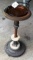 VINTAGE GLASS ASHTRAY ON FLOOR STAND