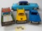 LOT OF 4 TIN CARS - STOCK CAR, CADILLAC AND MORE