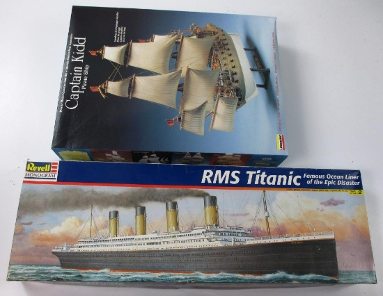 2 SHIP MODEL KITS CAPTAIN KIDD & RMS TITANIC