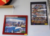 LOT OF 12 FRAMED PUZZLES - TEXACO, CAR AND LICENSE PLATE THEMED
