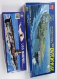 LOT OF 2 NEW U.S.S. ENTERPRISE SHIP MODEL KITS LEE & KITECH