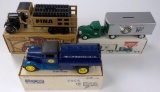 LOT OF 3 DIE-CAST COLLECTOR BANKS - FINA, CONOCO & MORE