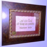 FRAMED ART - MATTHEW 19:26