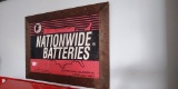 WOOD FRAMED NATIONWIDE BATTERIES SIGN