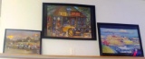 LOT OF 8 FRAMED CAR-THEMED PUZZLES