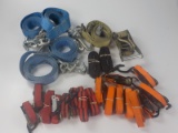 LOT OF TIE DOWNS AND STRAPS