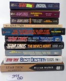 LOT OF 10 STAR TREK BOOKS - 5 HARD COVER AND 5 PAPER BACK