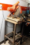 MILWAUKEE HEAVY DUTY CUT-OFF SAW ON METAL STAND